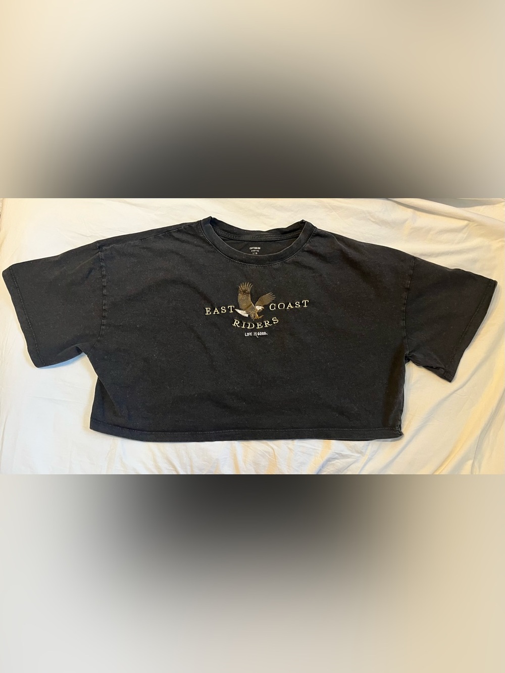 Cotton On Black Cropped Tee
